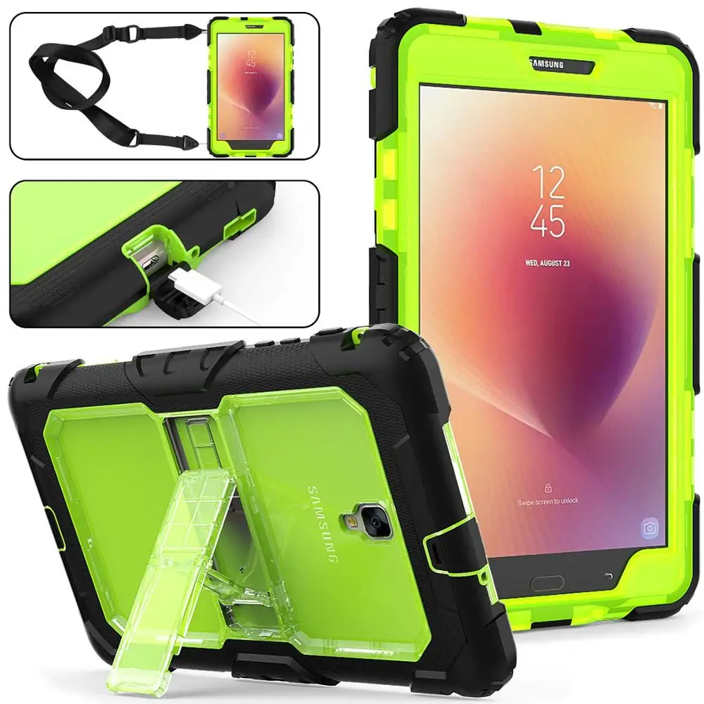 Coque чехол для samsung Galaxy Tab A 8,0 T380 T385 планшет 3 в 1 Гибридный армированный шт силиконовые чехлы для детей противоударный чехол-подставка