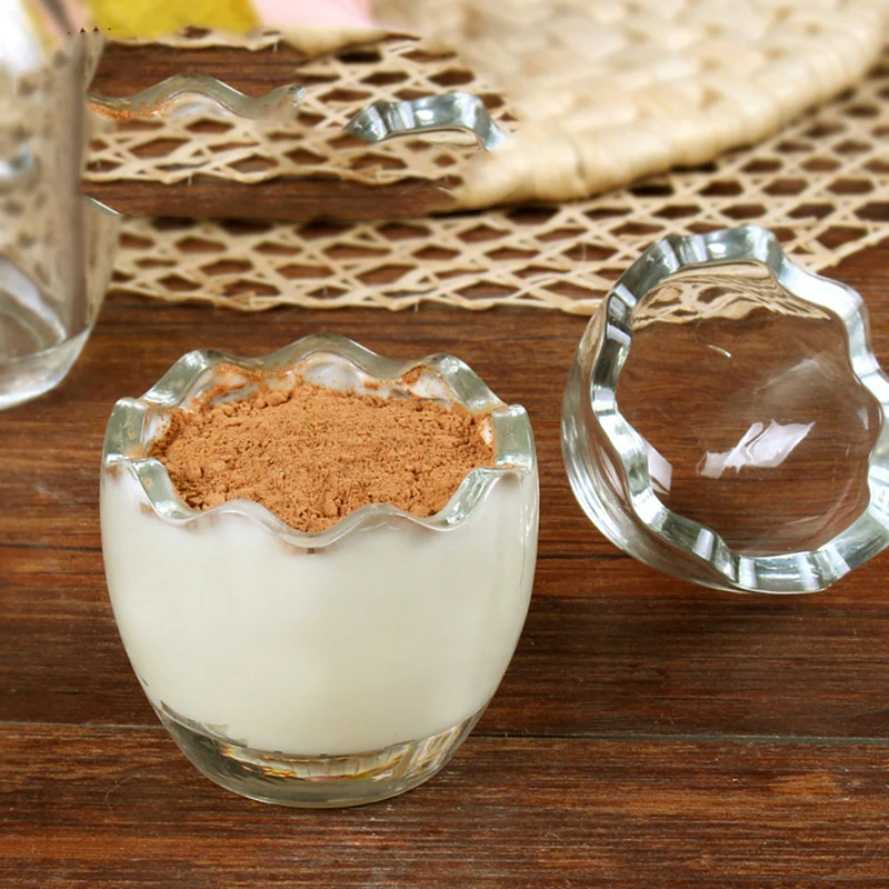 Симпатичный дизайн в форме яйца новинка стеклянные чашки без свинца для молока