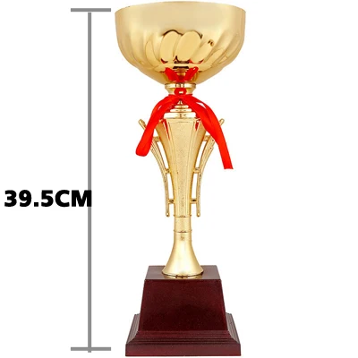 Bowl 39.5cm Награда в виде звезды Кубок Бесплатно индивидуальные золотое покрытие награда ремесло для детей спортивной игры победитель сувенир стимулирующие игрушки Trofeos - Цвет: Bowl 39.5cm