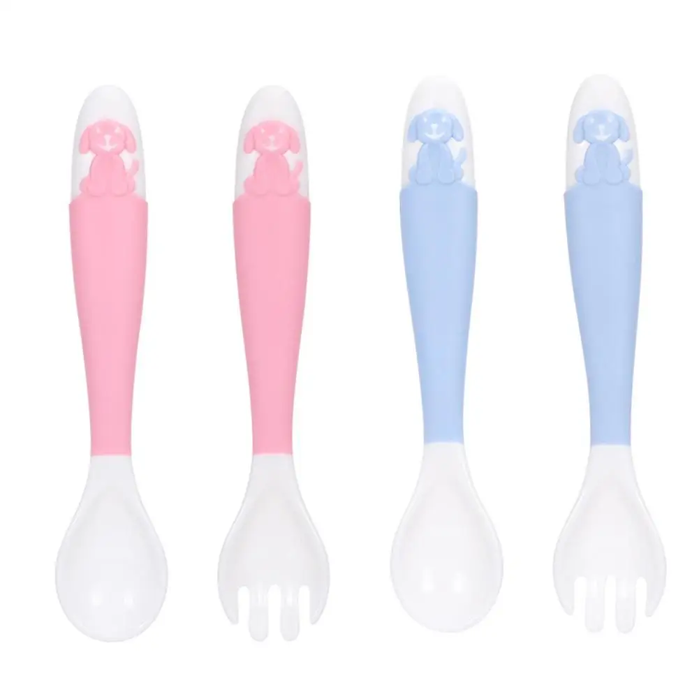 

Spoon For Baby Utensils Set Auxiliary Food Silicone Gel Spoon Soft Learn To Eat Training Bendable Soft Spoon Children Tableware