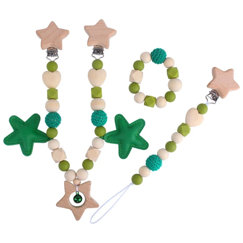 

Baby Teether Play Gym Pacifier Clip Chain Dummy Clip Stroller Toys Pram Chain 54DA