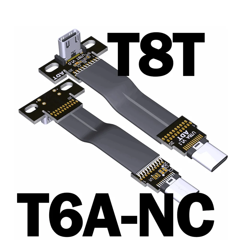 Кабель USB Type-C 3A двойной 90 градусов C плоский наклонный вертикальный s-образный |