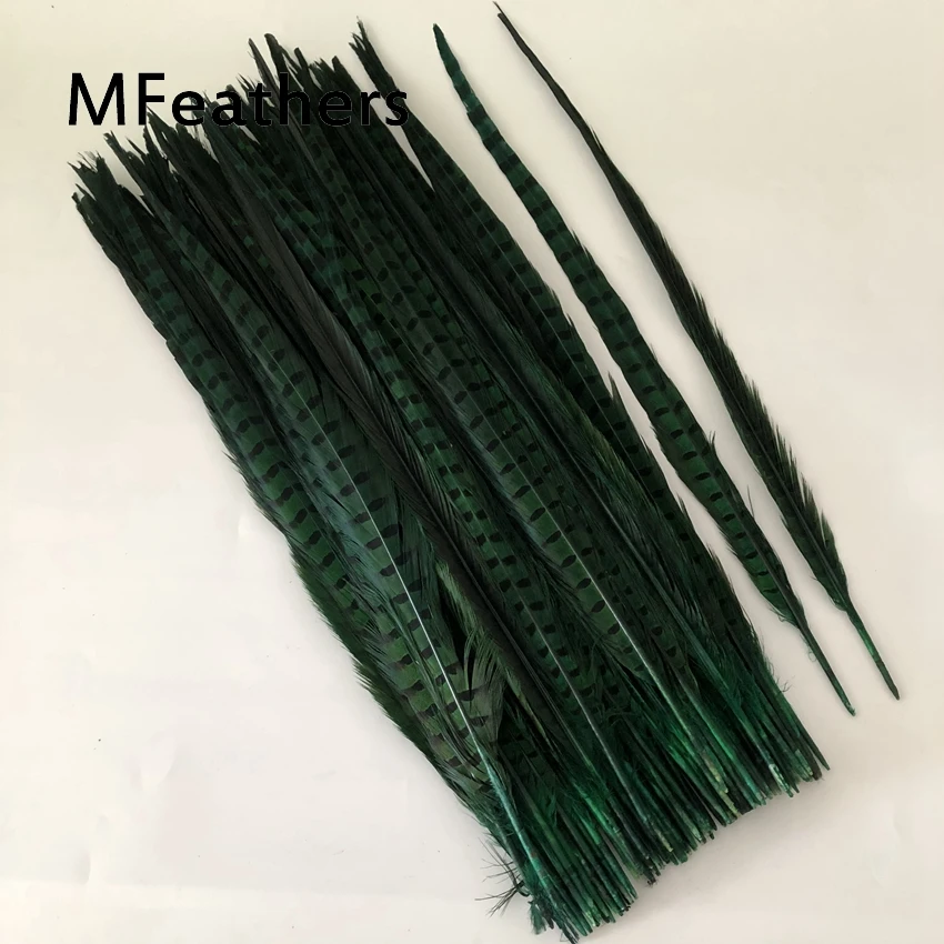 natural green 100 шт Черный Цвет ringneck перо из хвоста фазана обесцвеченные и окрашенные перья фазана карнавал Showgirl Backpieces - Цвет: natural green