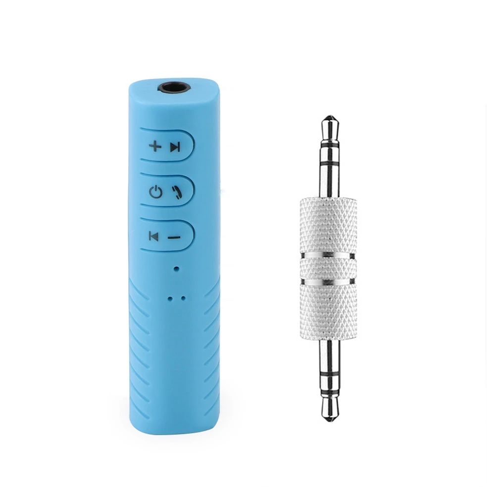 Blue Автомобильный Bluetooth приемник Bluetooth наушники Aux Bluetooth громкой связи Вызов Bluetooth музыкальный аудио приемник передатчик Авто адаптер - Название цвета: Blue