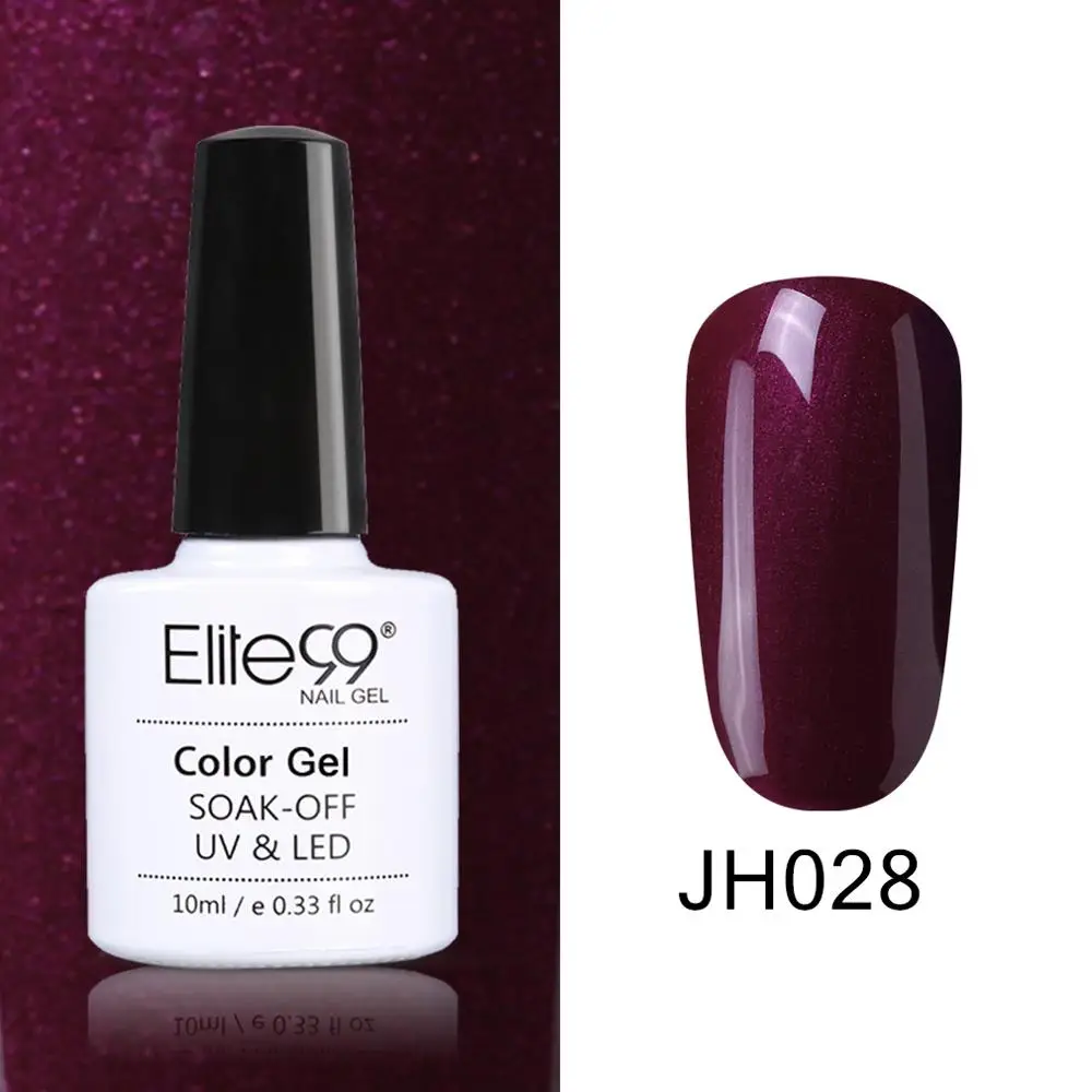 JH028 Elite99 винно-красный гель лак для ногтей 10 мл для дизайна ногтей маникюрный набор Гибридный гель Лаки нужно базовое верхнее покрытие для полигелевого лака - Цвет: JH028