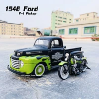 maisto 124 1948 ford f 1 pickup green motorcycle die casting simulation alloy car model crafts decorative collection of toy t