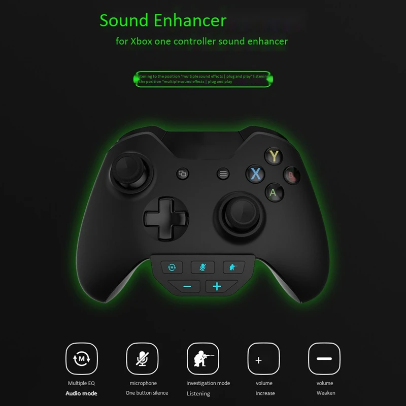 

Stereo Headset Adapter for One Wireless Gamepad Headset Converter Sound Enhancer 3.5mm