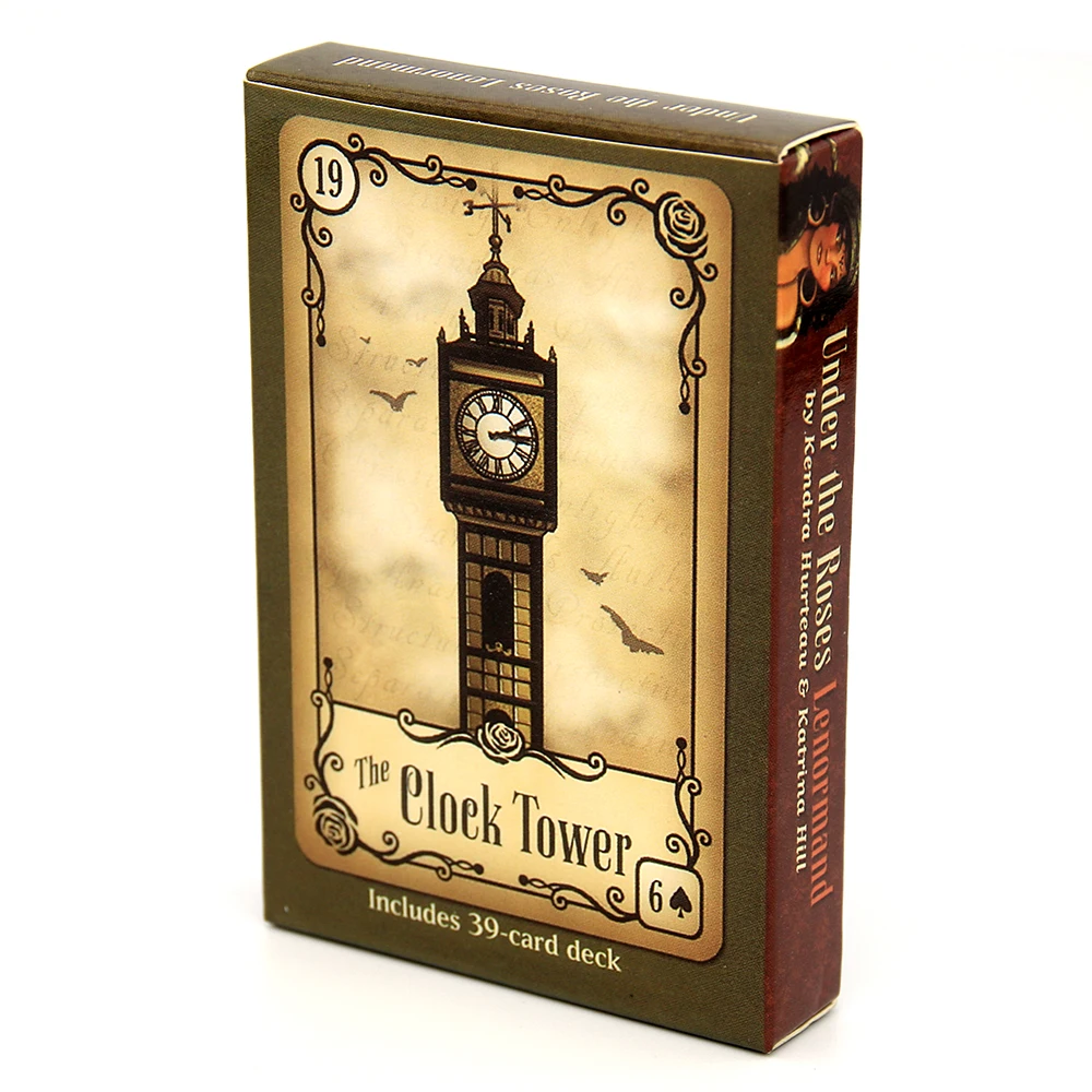 Под розами Lenormand 39 карточная колода часы башня Кендра хуранто любовь оракул Таро