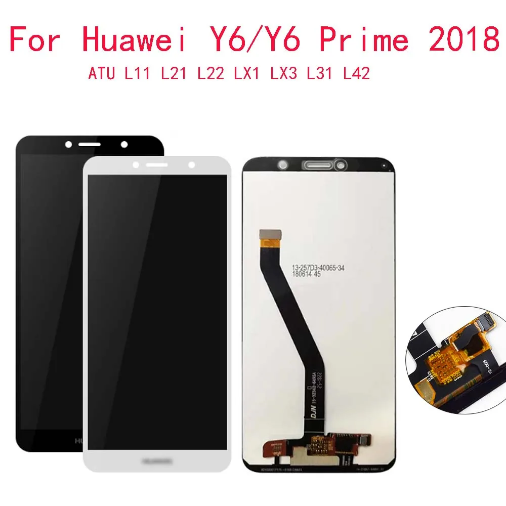 Для Huawei Y6 2018 ЖК-дисплей с сенсорным экраном дигитайзер в сборе для Prime | Мобильные