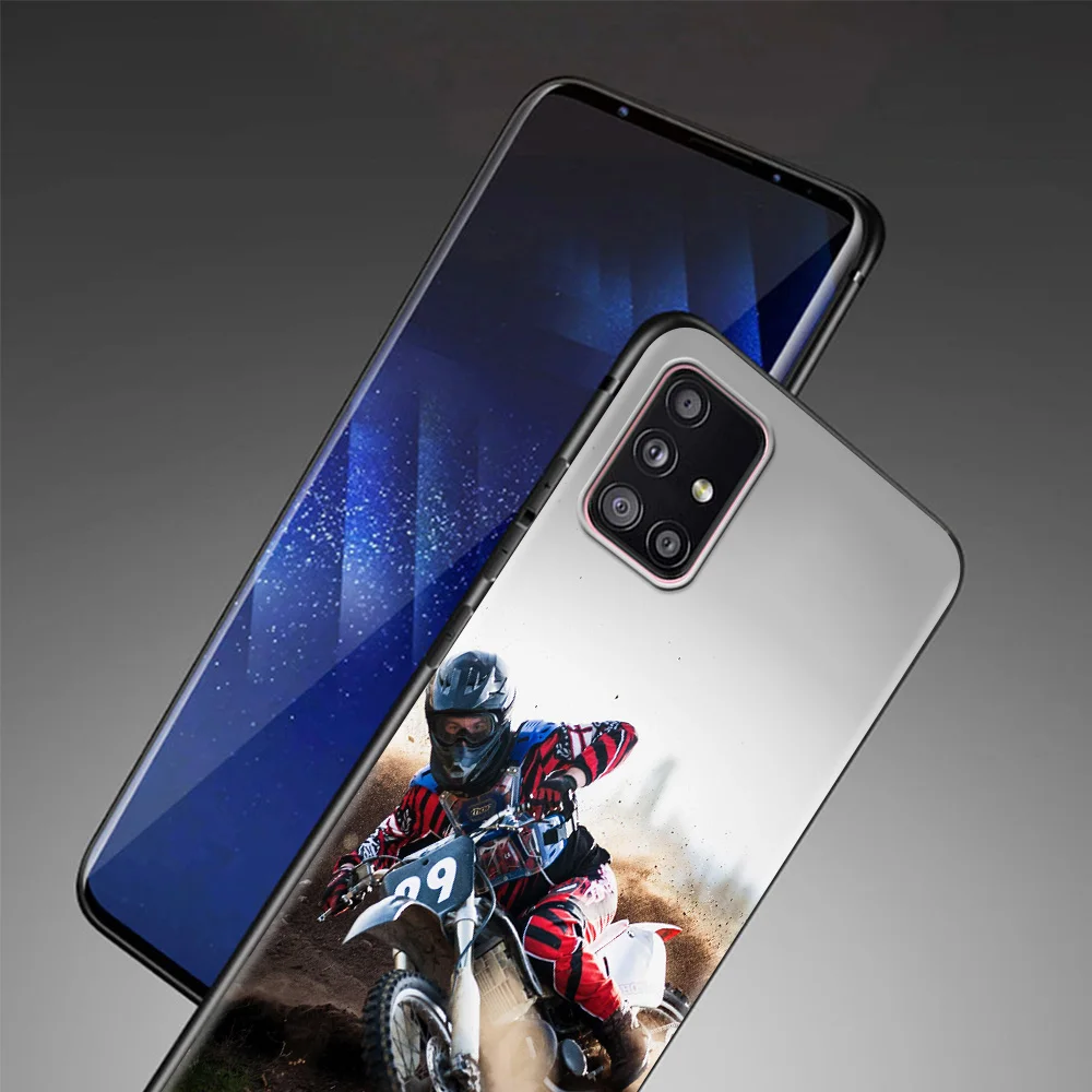 phone case for samsung a51 a71 a52 a12 a21s a21 a32 a72 a42 a41 a31 a11 a03 a02 a01 moto cross motorcycle sports tpu fundas free global shipping