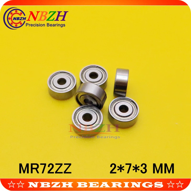 Двухэкранированные Миниатюрные шарикоподшипники с глубоким желобом MR72ZZ SMR72ZZ 2*7*3