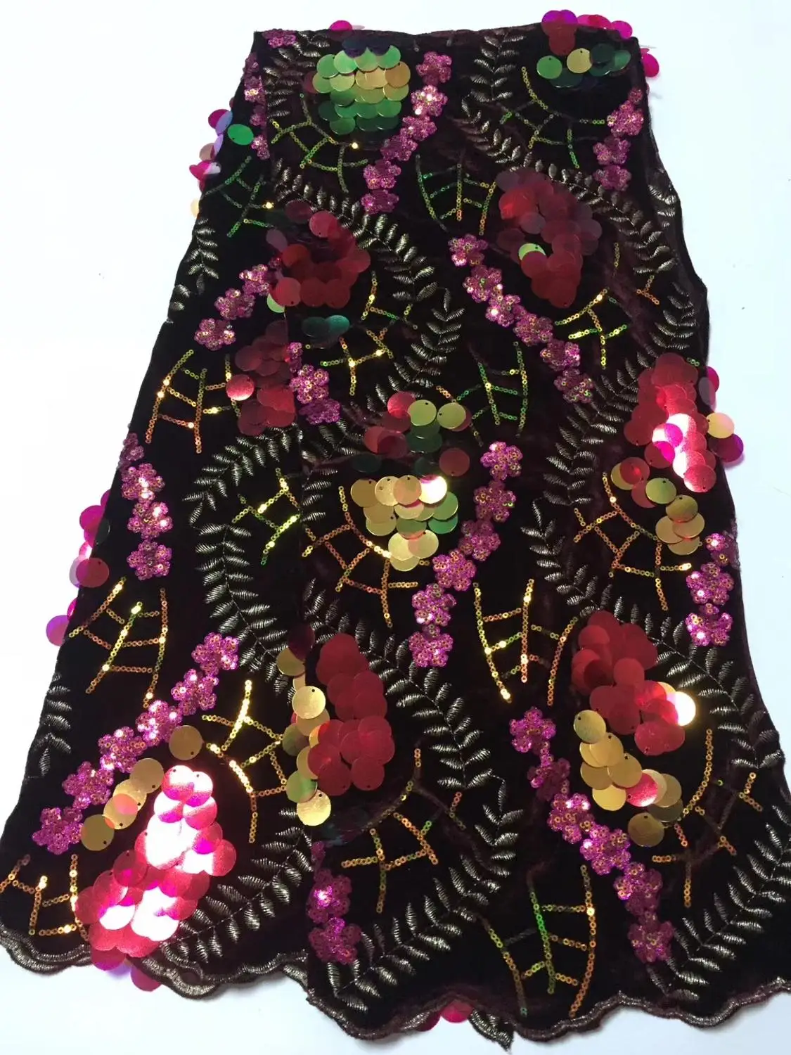 Новинка 2019 бархатная кружевная ткань с блестками французская нигерийская