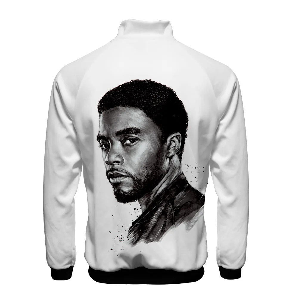 

Bomber Jacket Men Hoodie Rip Chadwick Boseman print Hoodies stand collar swithout pattern special fashion men sweatshirt