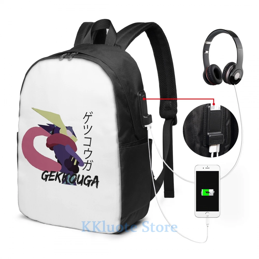 Забавный графический принт японской греннии! USB зарядка Рюкзак Мужские школьные