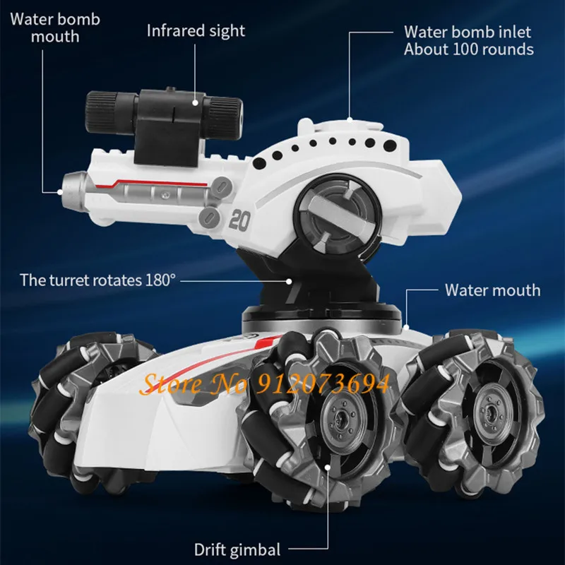 Часы с датчиком 3-в-1 пульт дистанционного управления танк автомобиль 2 4G 4WD запуск