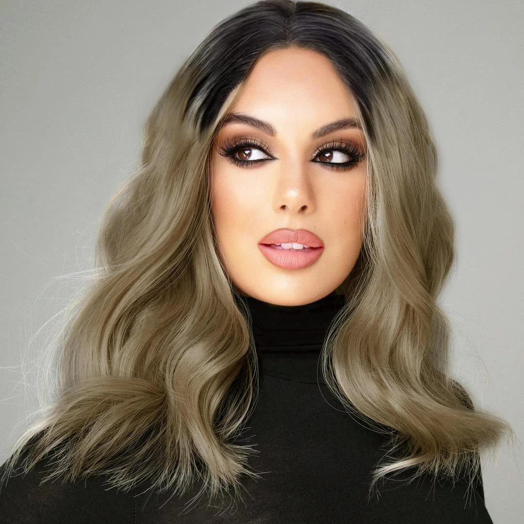 

Gossamelle коричневый синтетический кружевной передний парик с короткими париками синтетические волосы парики для женщин волнистый парик 12 дюй...