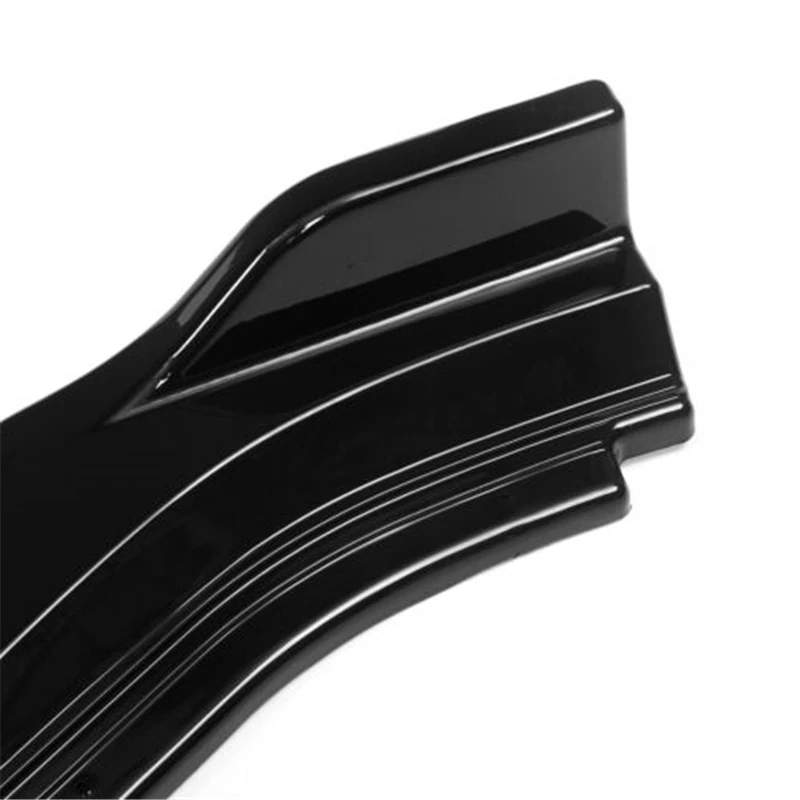 

3 Pcs Front Bumper Lip Spoiler Gloss Black Splitter For Volkswagen Golf MK7 MK7.5 GTI R R-line Car Modification Part Body Kit
