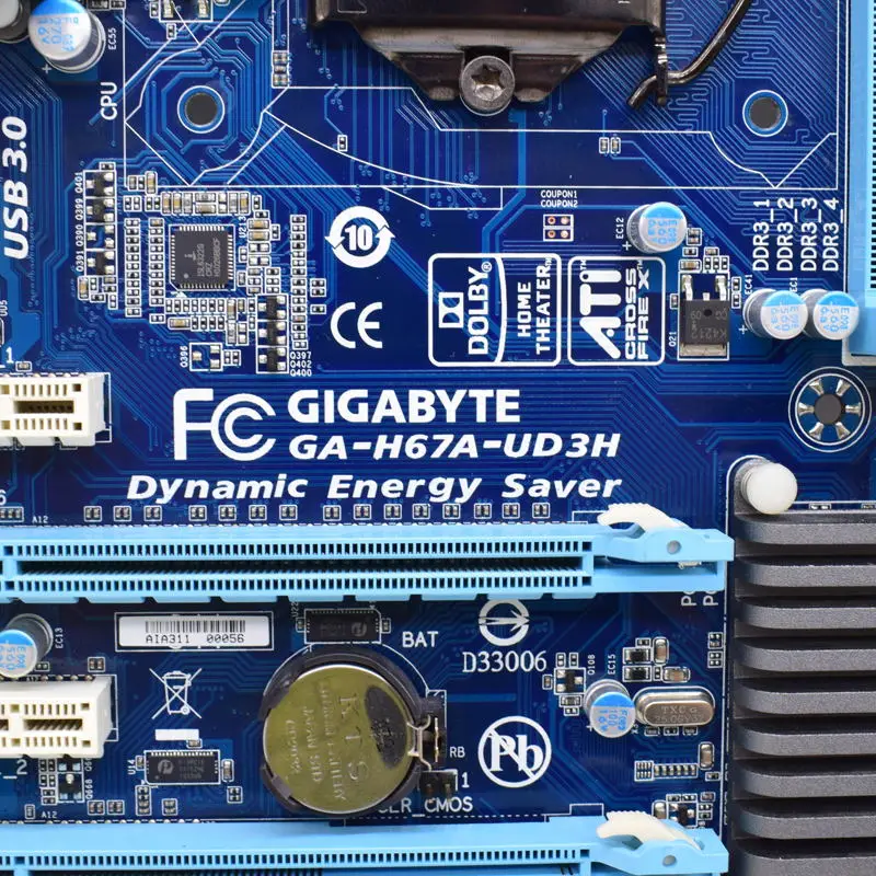 for gigabyte ga h67a ud 3h intel h67 desktop motherboard lga 1155 ddr3 32gb sata ii for core i7 i5 i3 cpus atx placa mãe free global shipping