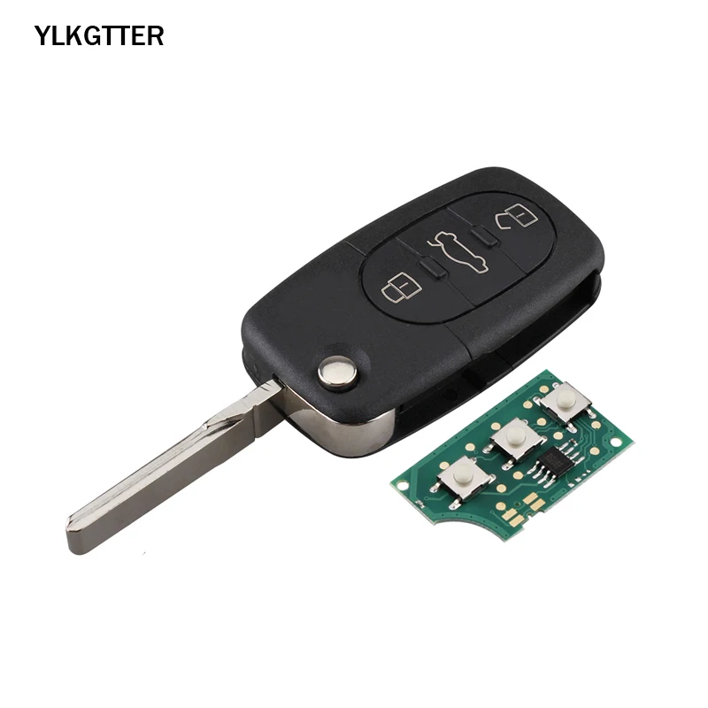 YLKGTTER 433 мгц 3B раскладной складной дистанционный ключ подходит для Audi A6 S6 RS6 A8 TT