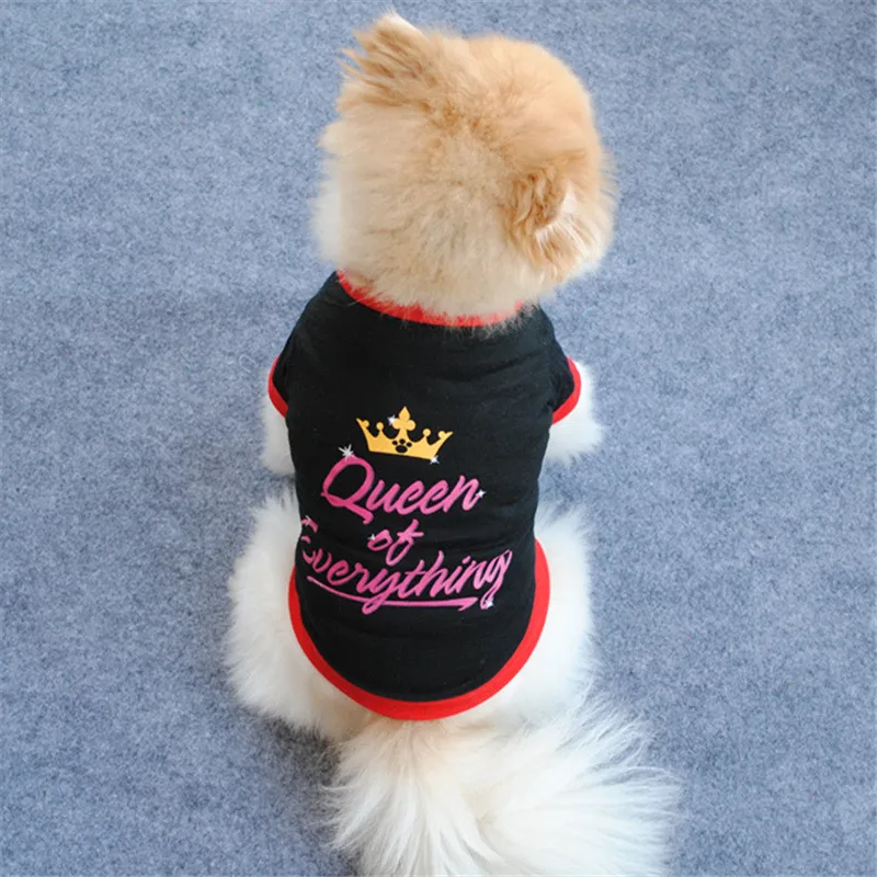 

Queen Crown Pattern Dog Pajamas Pet Clothes for Small Dog Clothes Summer Cute Xxxs Teddy Bear Japanese Dog Clothes for Pitbulls