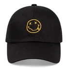 Смайлик Аватар, 100% хлопок, шапка папы, бейсболка с вышивкой улыбки из мультфильма, Снэпбэк Кепка унисекс, модные шляпы от солнца в стиле хип-хоп
