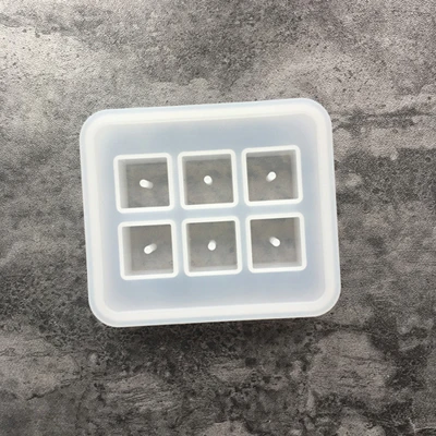 16mm square Popular6 стилей бусины квадратный шар 6 висячих отверстий DIY форма из эпоксидной смолы для ювелирных изделий формы смолы для ювелирных изделий - Цвет: 16mm square