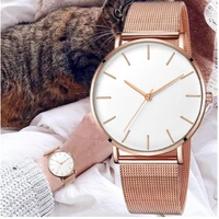 2021 minimalist fashion sports casual ladies watch leather stainless steel dial high quality formal lady montre femme