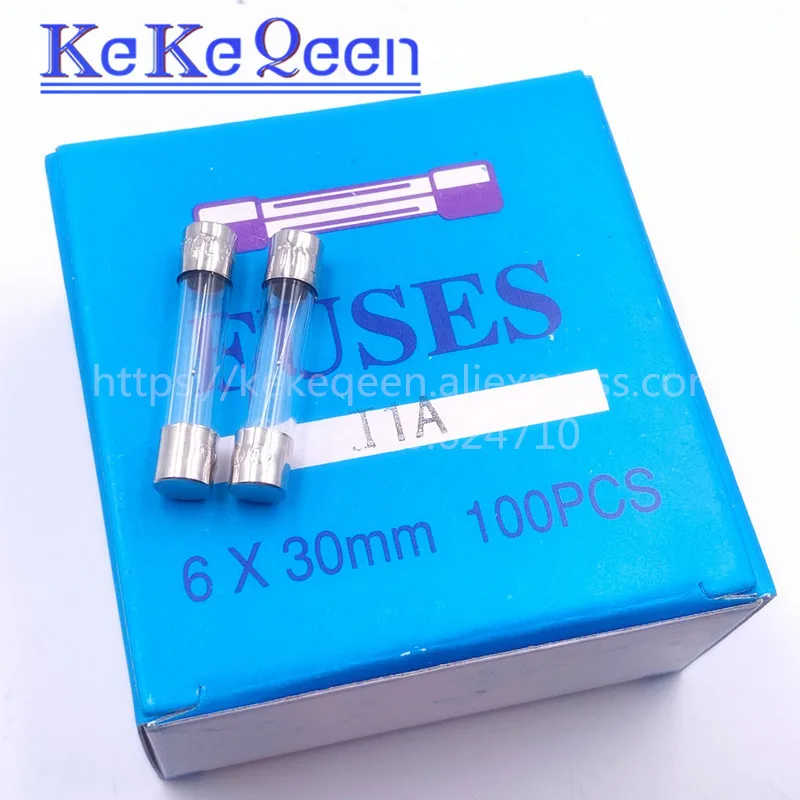 100 шт. 250V 6*30 T0.5A T500MA T1A T2A T3A T4A T5A T6A T8A T10A T10A T15A T20A 6*30 мм специальные внутренние подкладки для медленного Стекло предохранитель страхование трубки