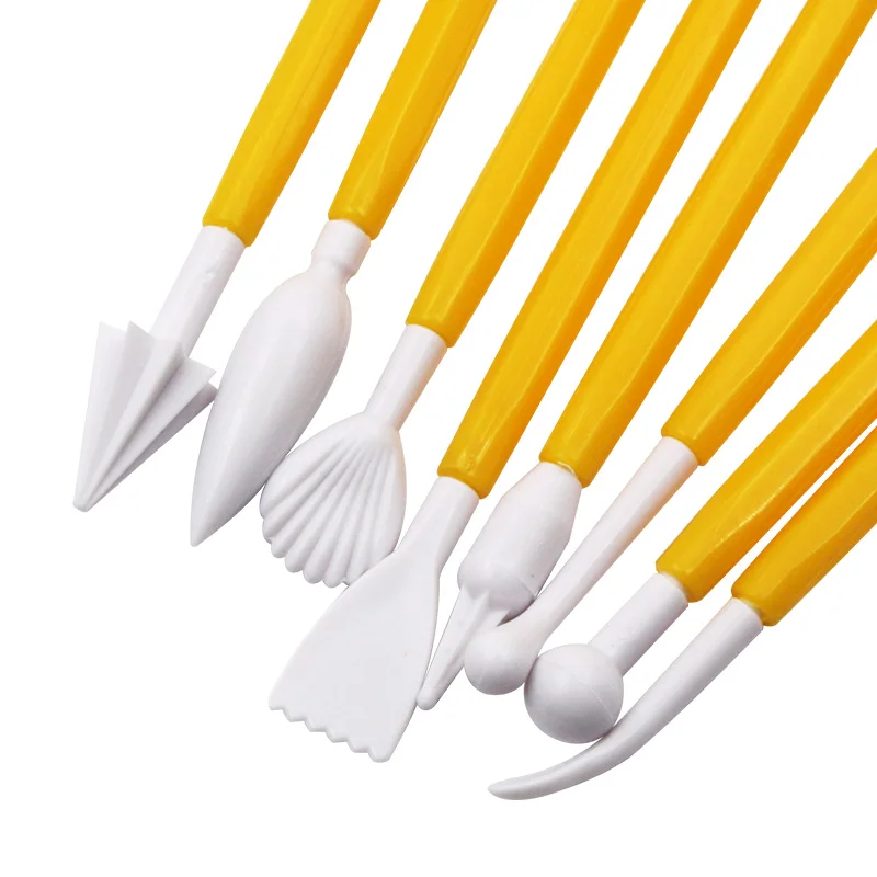 8 шт./компл. безобидные пластиковые глиняные инструменты квадратный мягкий