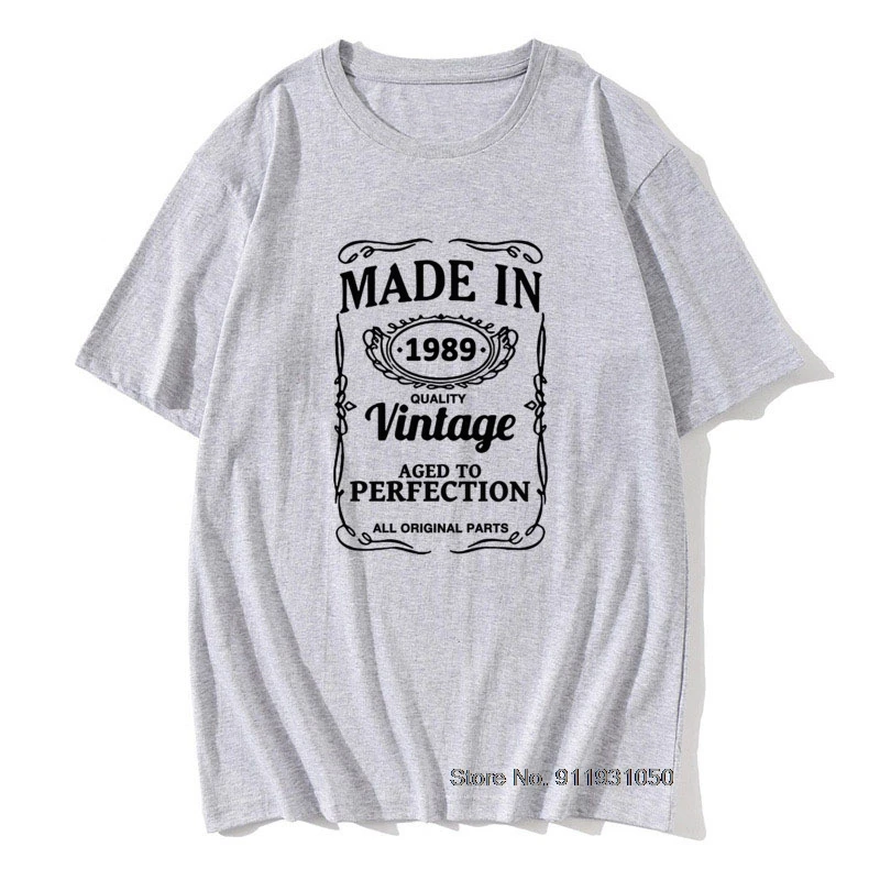 

Made In 1989 T-shirt / gift Tee / O-Neck Cotton Fashion Men's T-shirt / Xmas / Party /Commemorative T-shirt/ XS-XXXL