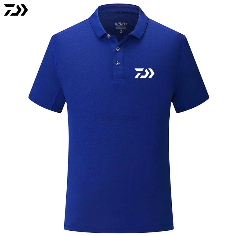 Daiwa одежда для рыбалки Мужская рубашка поло однотонная мужская дышащая