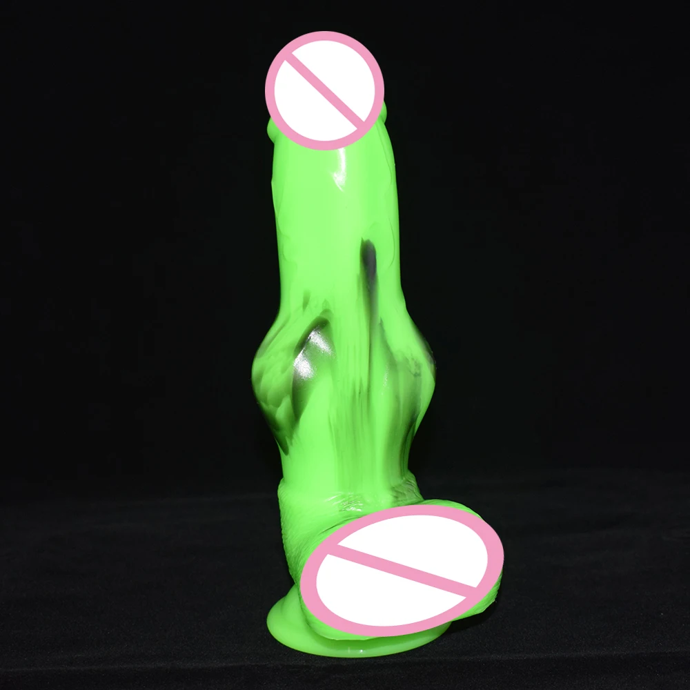 Реалистичный силиконовый фаллоимитатор с узелком для собаки массажер вагины