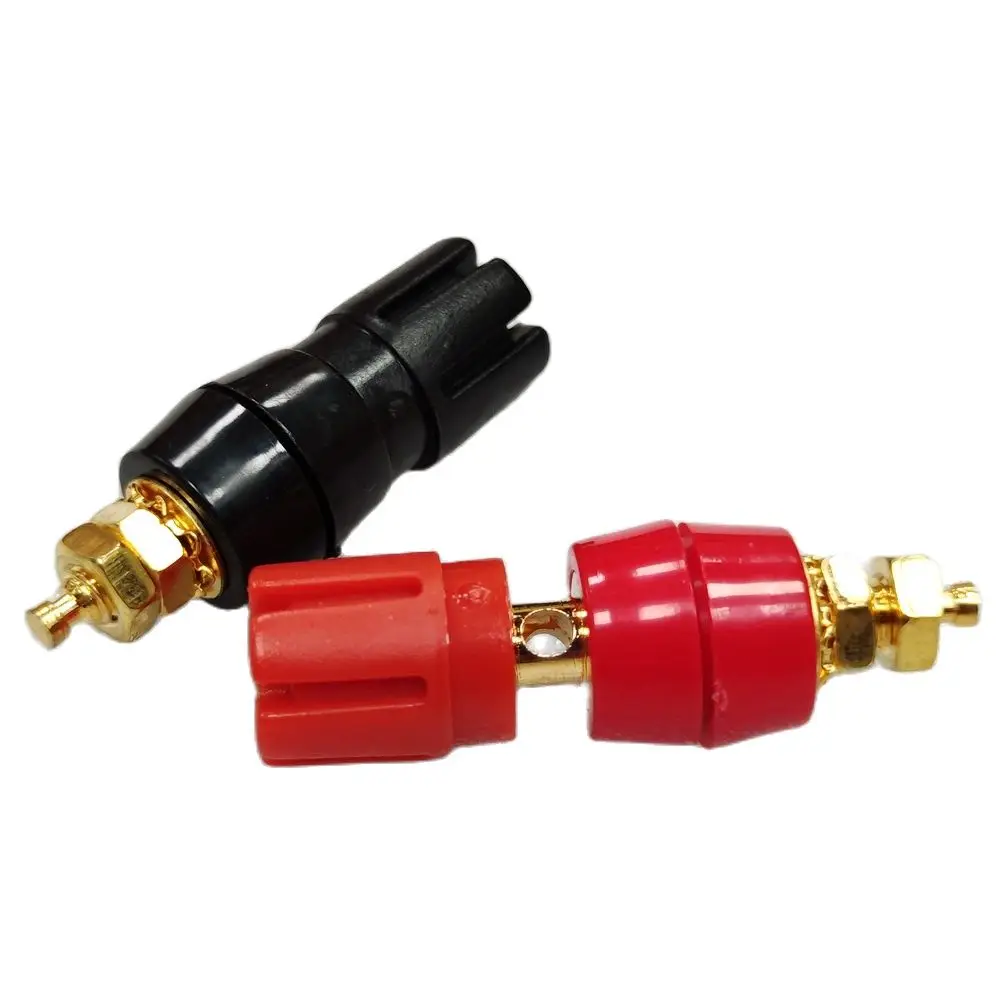 4 мм разъем типа &quotбанан&quot Сливовый цветок терминал красный и черный