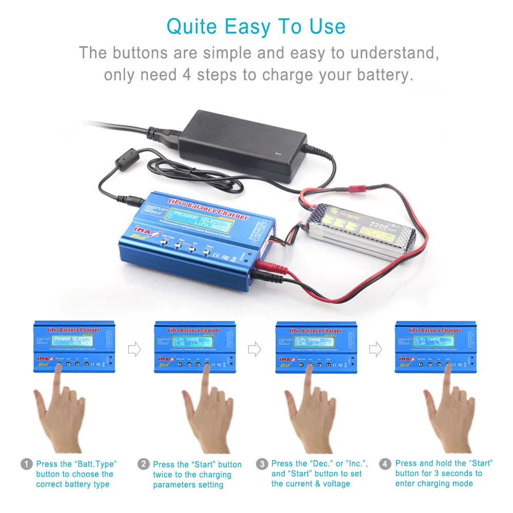 Новый iMAX B6 80 Вт с адаптером переменного тока 15 в 6 А источник питания RC Lipo Battery Balance