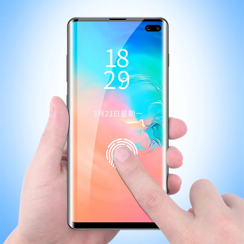 УФ-протектор экрана из закаленного стекла для Samsung Galaxy S20 плюс S9 S8 S10 Примечание 10