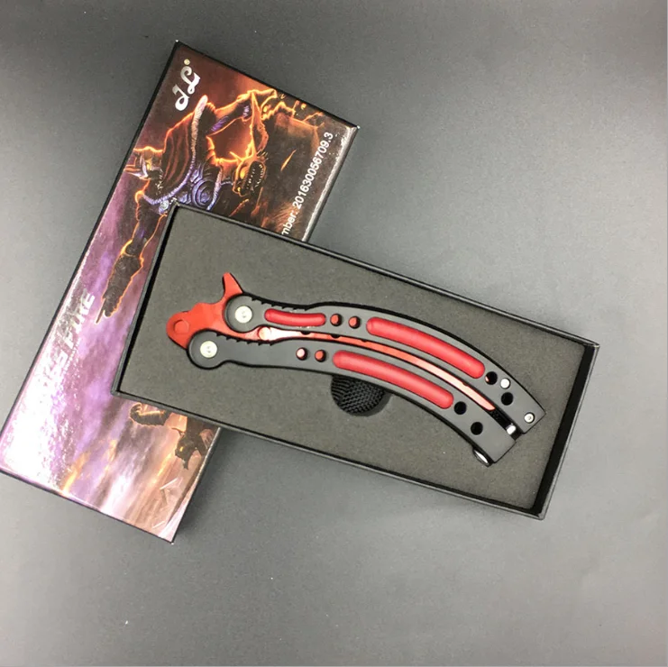 Новый тренировочный нож бабочка из нержавеющей стали GO складной игры Counter Strike