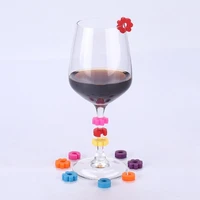 12 pcs silicone wine glass charms creative party identification cup labels wedding events drink tag decoration sets accessories