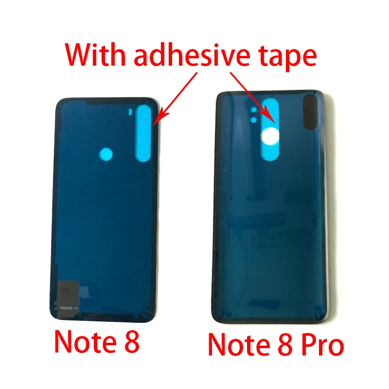 Для Xiaomi Redmi Note 8 задняя крышка батарейного отсека стекло с клейкой наклейкой для Pro