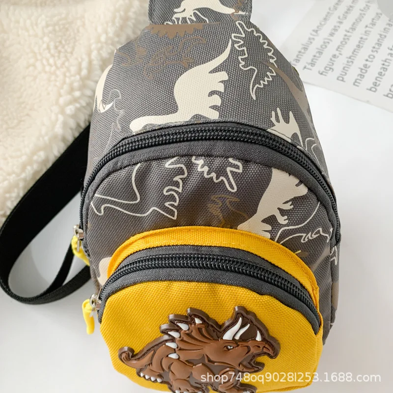 Kid Crossbody Bag Chest Bag Cute Girl Boy Cartoon Dinosaur Print Children Belt Bag Baby Zipper Messenger Waist Bag