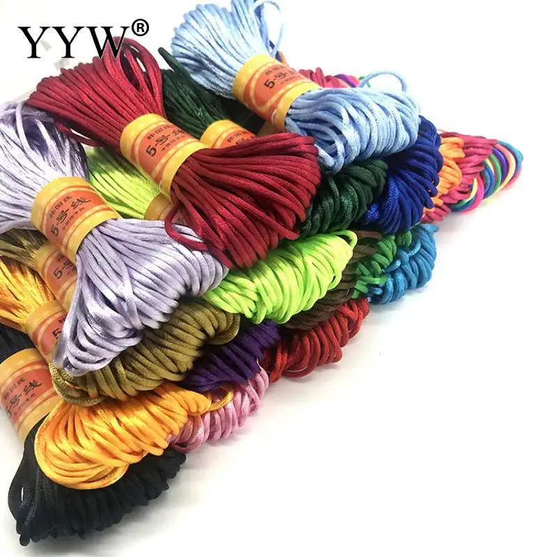 2 5 мм веревка 20 м/катушка на выбор цветов эластичная шнур бисер DIY для