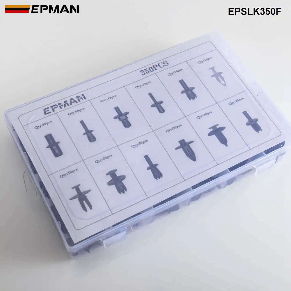 EPMAN 350 шт. Автомобильный Комплект крепежа универсальный пластиковый нейлоновый
