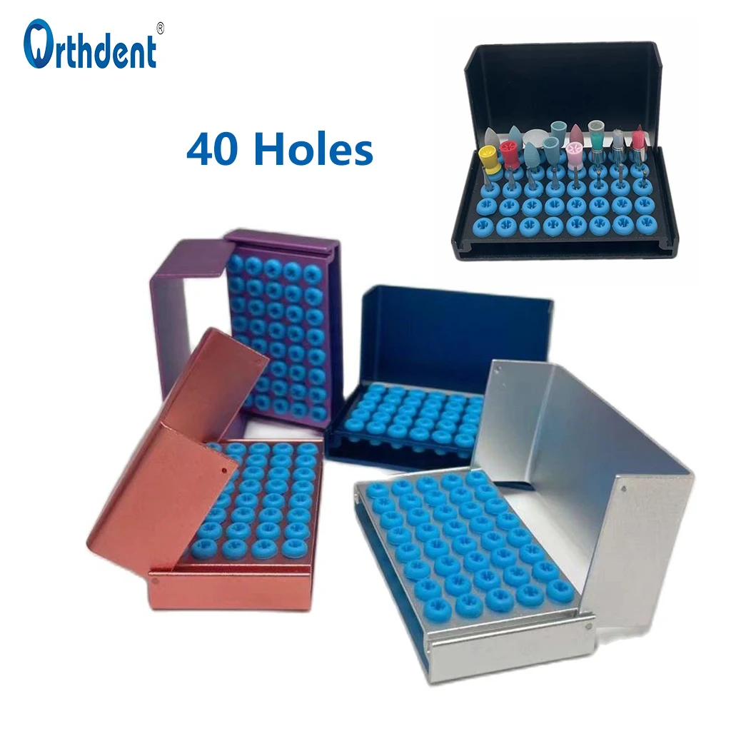 

40 отверстий стоматологический силиконовый Bur Держатель Автоклав стерилизатор Endo коробка Чистящая подставка анти-падающий дезинфекционный Чехол Инструменты для стоматологии