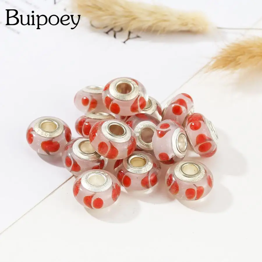 Бусины из муранского стекла с красным носом 2 шт./лот | Украшения и аксессуары