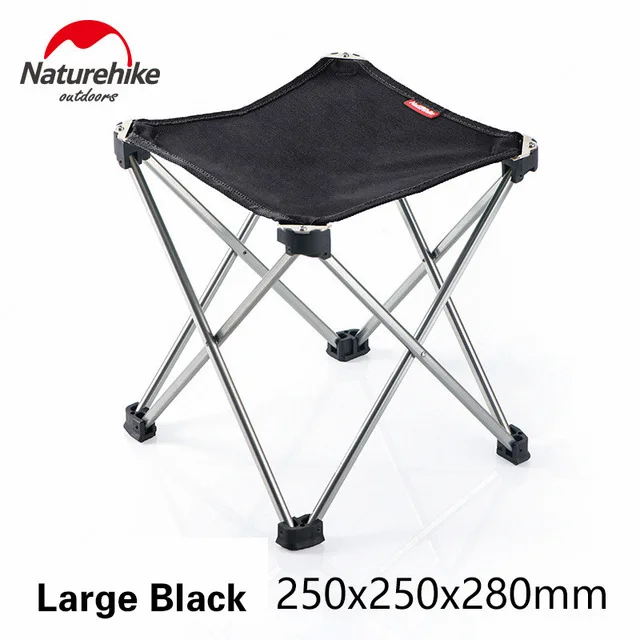 L-Black Naturehike Сверхлегкий портативный открытый складной стул для рыбалки маленькая лошадь из алюминиевого сплава рыболовное эскизное кресло для кемпинга пикника - Цвет: L-Black