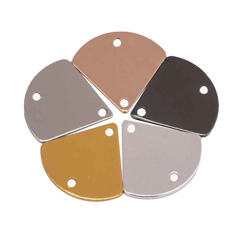 

20 шт. разноцветные латунные двойные отверстия геометрические веерообразные маленькие подвесные серьги ожерелье Соединительная деталь diy м...