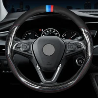 carbon fiber leather steering wheel cover for buick excellegt verano lacrosse regal envision excelle encore gl6 accessories
