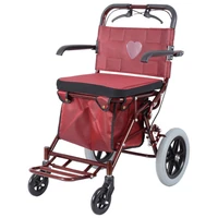 wheel rollator cart with fold up removable back support seat walker frame assistance folding 4 wheels padded lockable