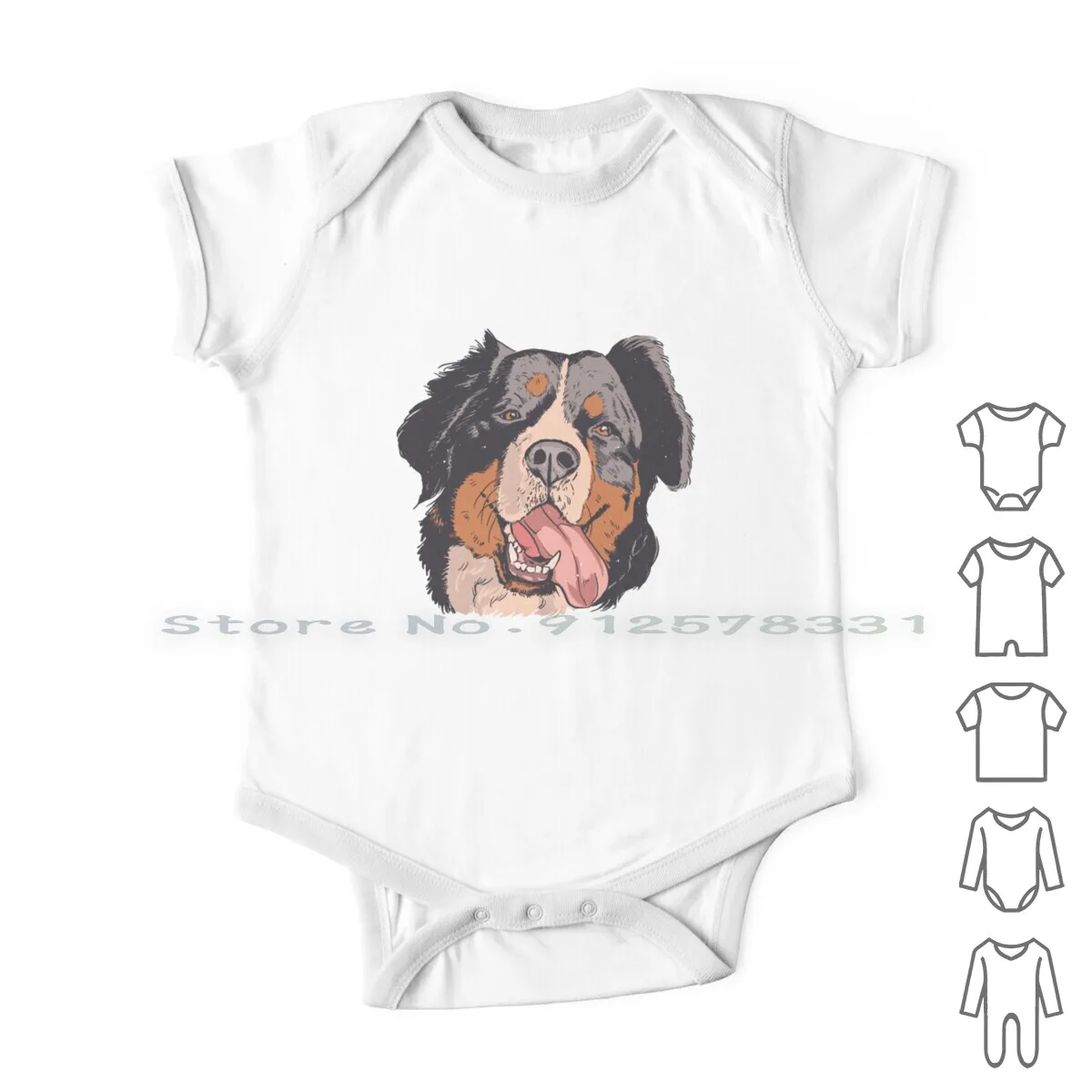 

Bernese Mountain Dog Newborn Baby Clothes Rompers Cotton Jumpsuits Bernedoodle Dog Bernese Mountain Dog Bernersennen Dog Head