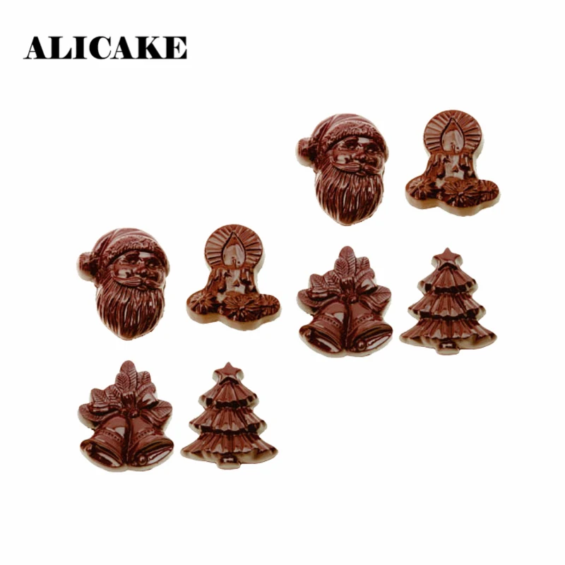 Рождественские поликарбонатные формы для шоколада форма елки колокольчика