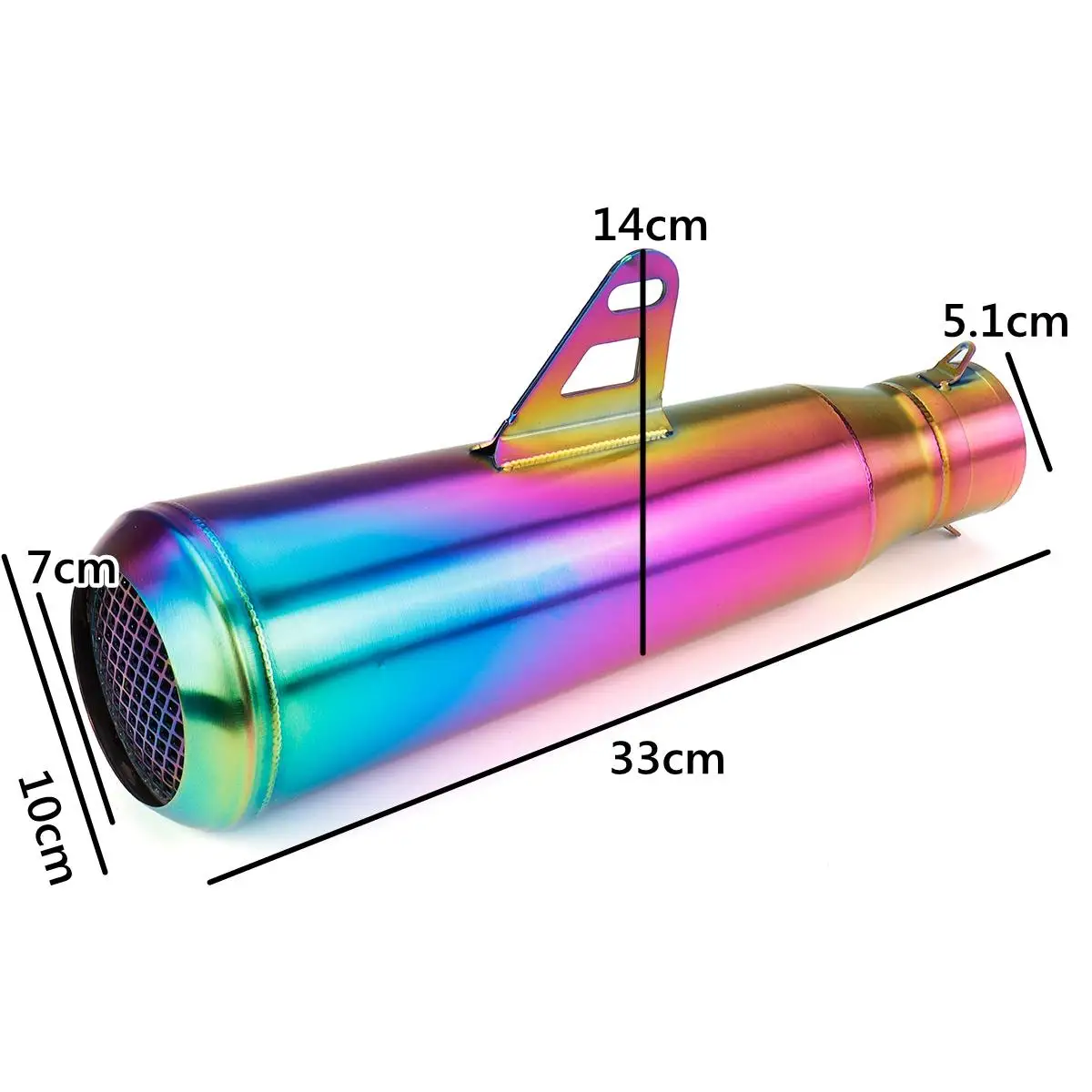 

38-51MM Stainless Steel Colorful Motorcycle Exhaust Muffler Pipe for Racing Moto Motorbike ATV for Honda for Kawasaki for Suzuki